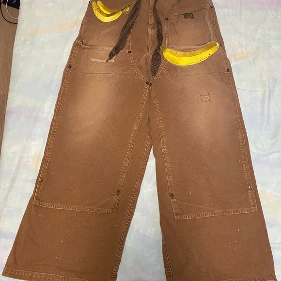 Kapital Wide-Leg Banana Jeans Camel Size 3 (W32) NWT - Picture 9 of 11